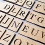 Premium wooden LP record dividers with engraved lettering, handcrafted from birch plywood for 12-inch vinyl collections