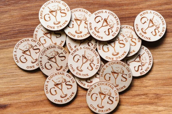 Cocktail Drinks Tokens For Wedding And Parties Customised