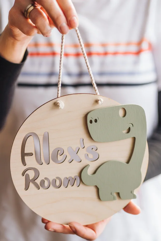 Kids Dinosaur Sign - Perfect for nursery doors and walls. - Image 7