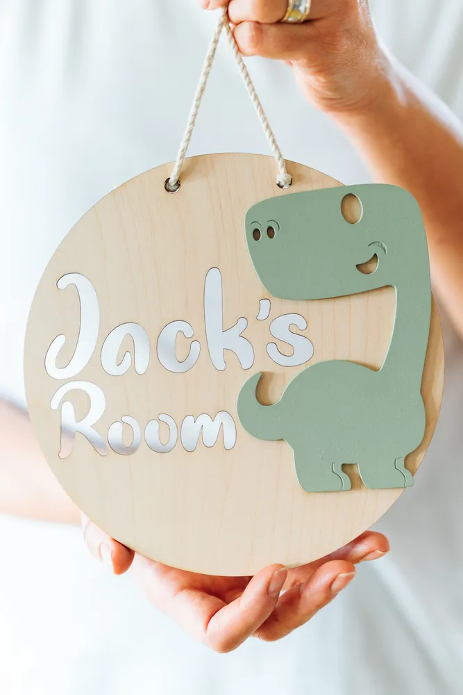 Kids Dinosaur Sign - Perfect for nursery doors and walls. - Image 3