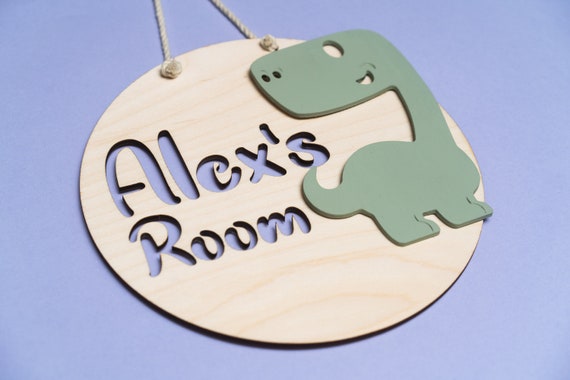 Kids Dinosaur Sign - Perfect for nursery doors and walls. - Image 4