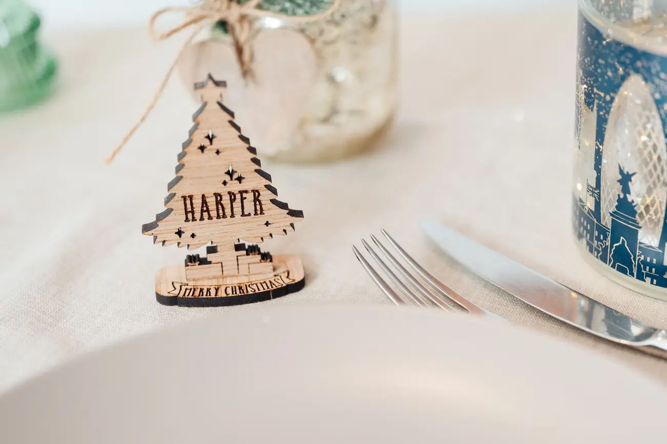 Christmas Tree Place Names and Numbers, Place Settings Table Decorations - Image 10