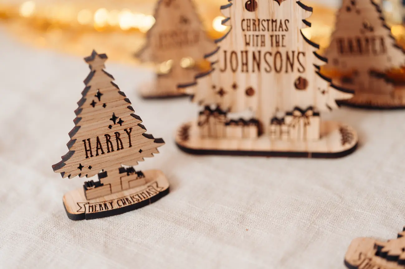 Christmas Tree Place Names and Numbers, Place Settings Table Decorations - Image 4