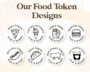 personalised wooden CluckingBelle Designs product — personalised food tokens for weddings events