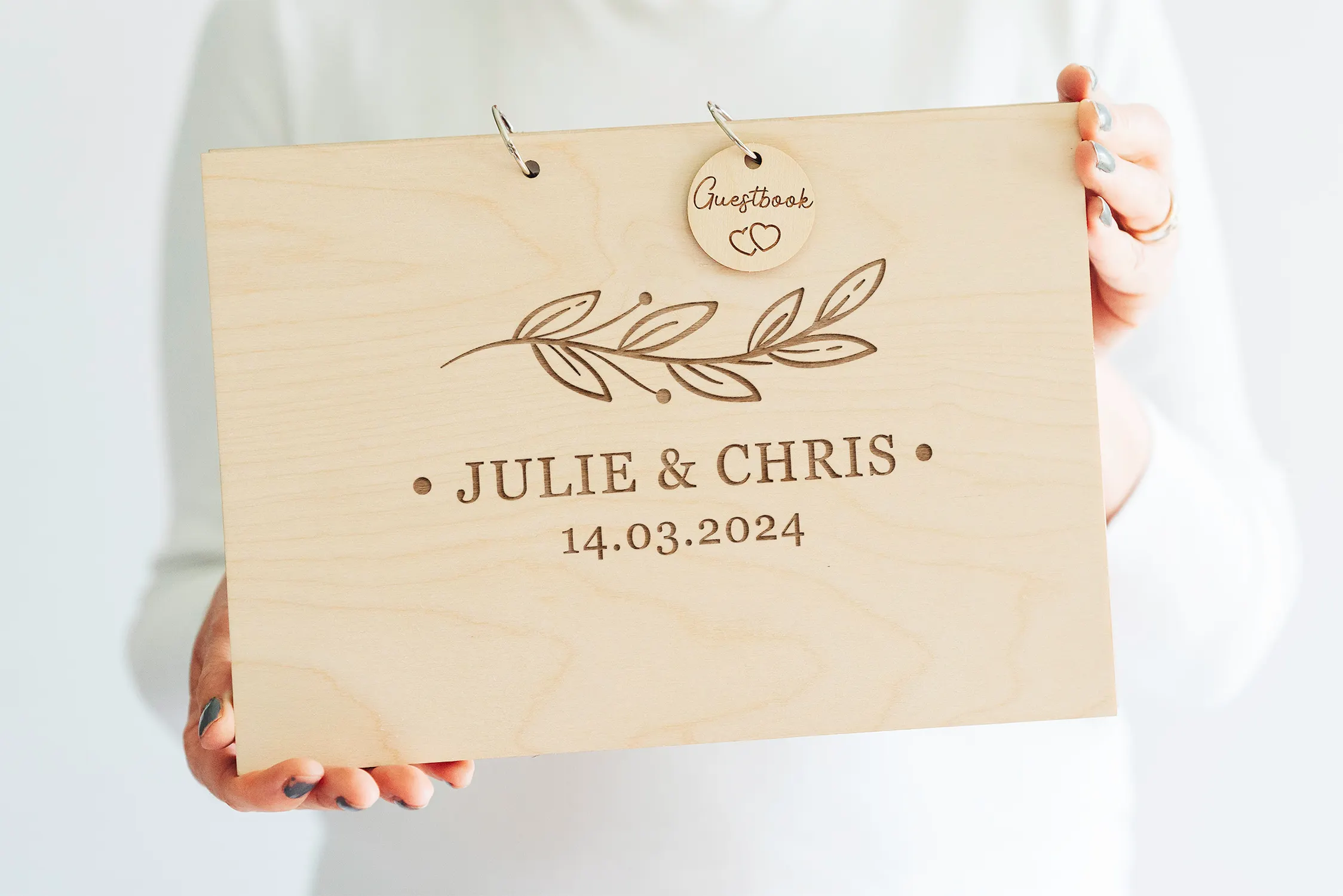 Fully Bespoke Wedding Guest Book | Engraved in Wood | Custom UK - Image 10