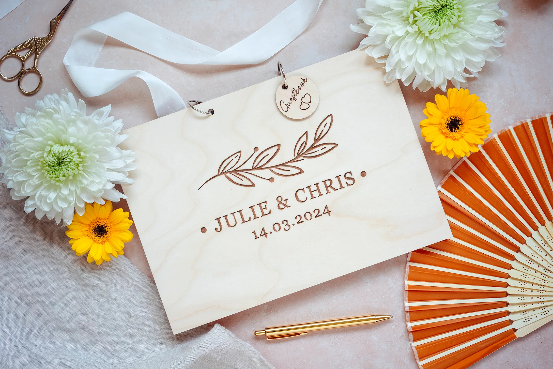 Fully Bespoke Wedding Guest Book | Engraved in Wood | Custom UK - Image 6