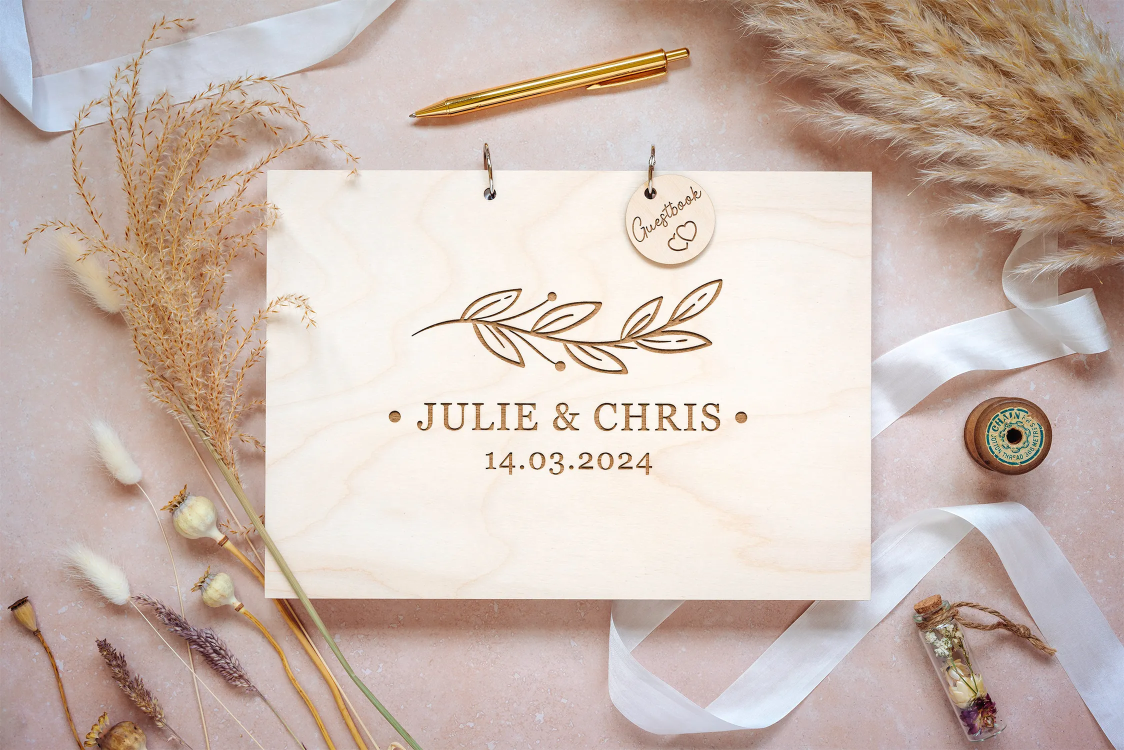 Fully Bespoke Wedding Guest Book | Engraved in Wood | Custom UK - Image 7