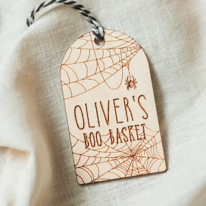 Spiders Web Boo Basket Name Tags
