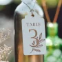 Flower Design Birch Table Numbers