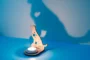 engraved wooden pet memorial candle stand showing silhouette detail