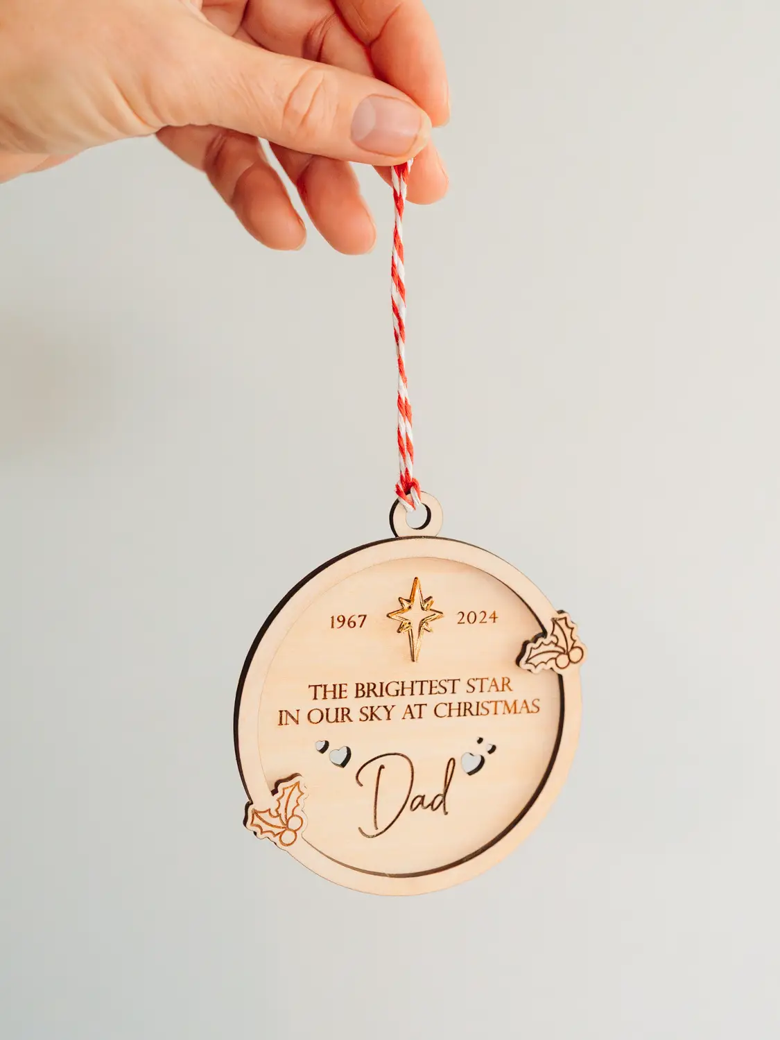 Memorial Christmas Bauble - Beautiful Personalised Rememberace Decoration - Image 6