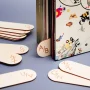 IKEA Kallax shelf wooden record dividers showing the natural plywood finish