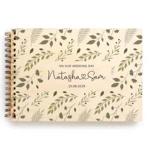 Botanical Leaf Wedding Guest Book