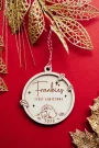 Personalised baby's first christmas mama bear bauble with custom name and year