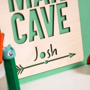 Personalised little man cave sign for a boy's bedroom