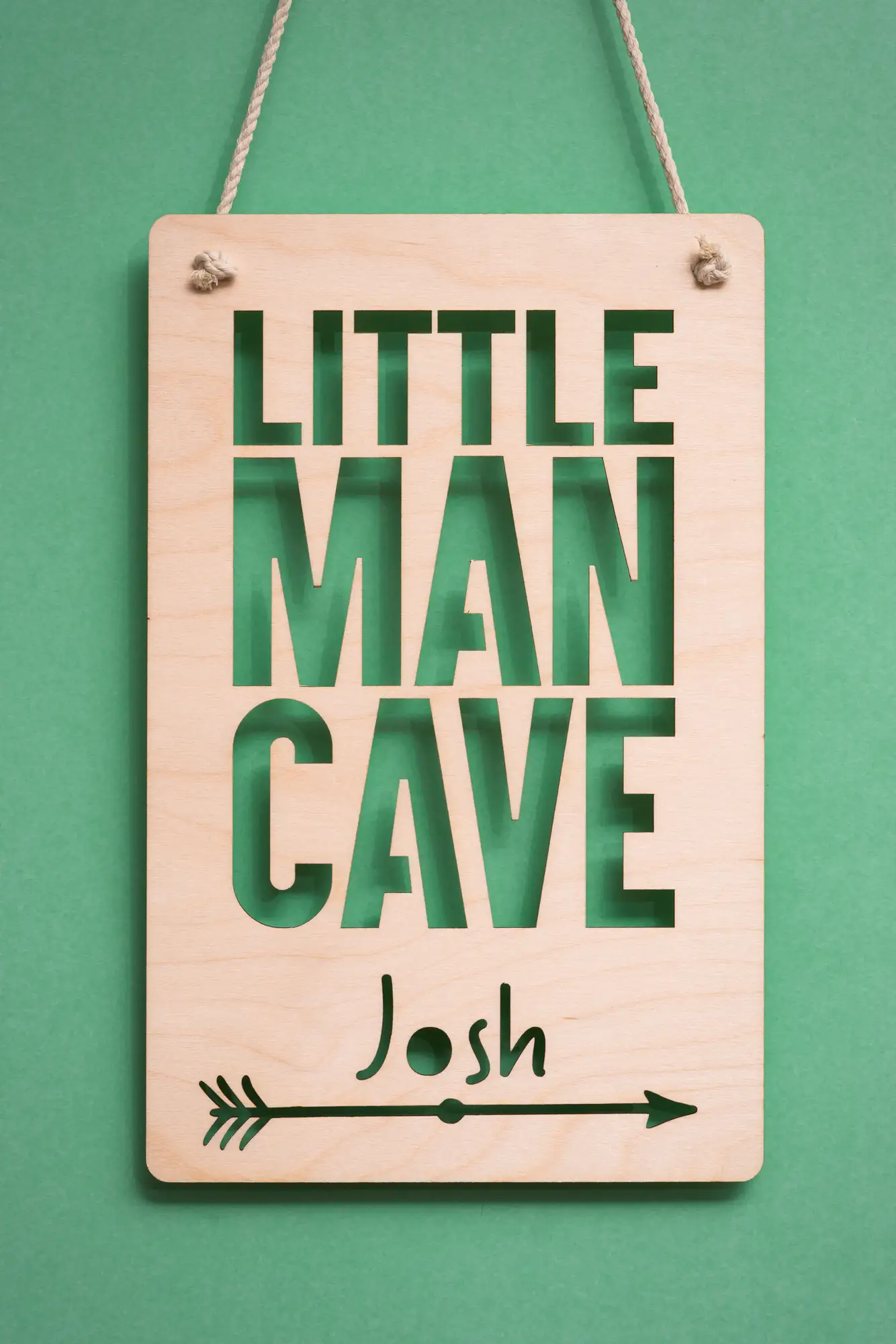 Personalised man cave sign as a children's gift