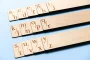 Double Sided Engraved Record Dividers standing upright in a record storage unit