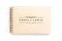 Clean & Modern Wedding Guest Book open showing the lined interior pages