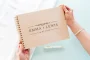 Clean & Modern Wedding Guest Book shown in A5 and A4 size options