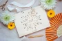 Laser-engraved wooden cover of the cupid's arrow wedding guest book