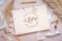 Initials Wedding Guest Book open showing the lined interior pages
