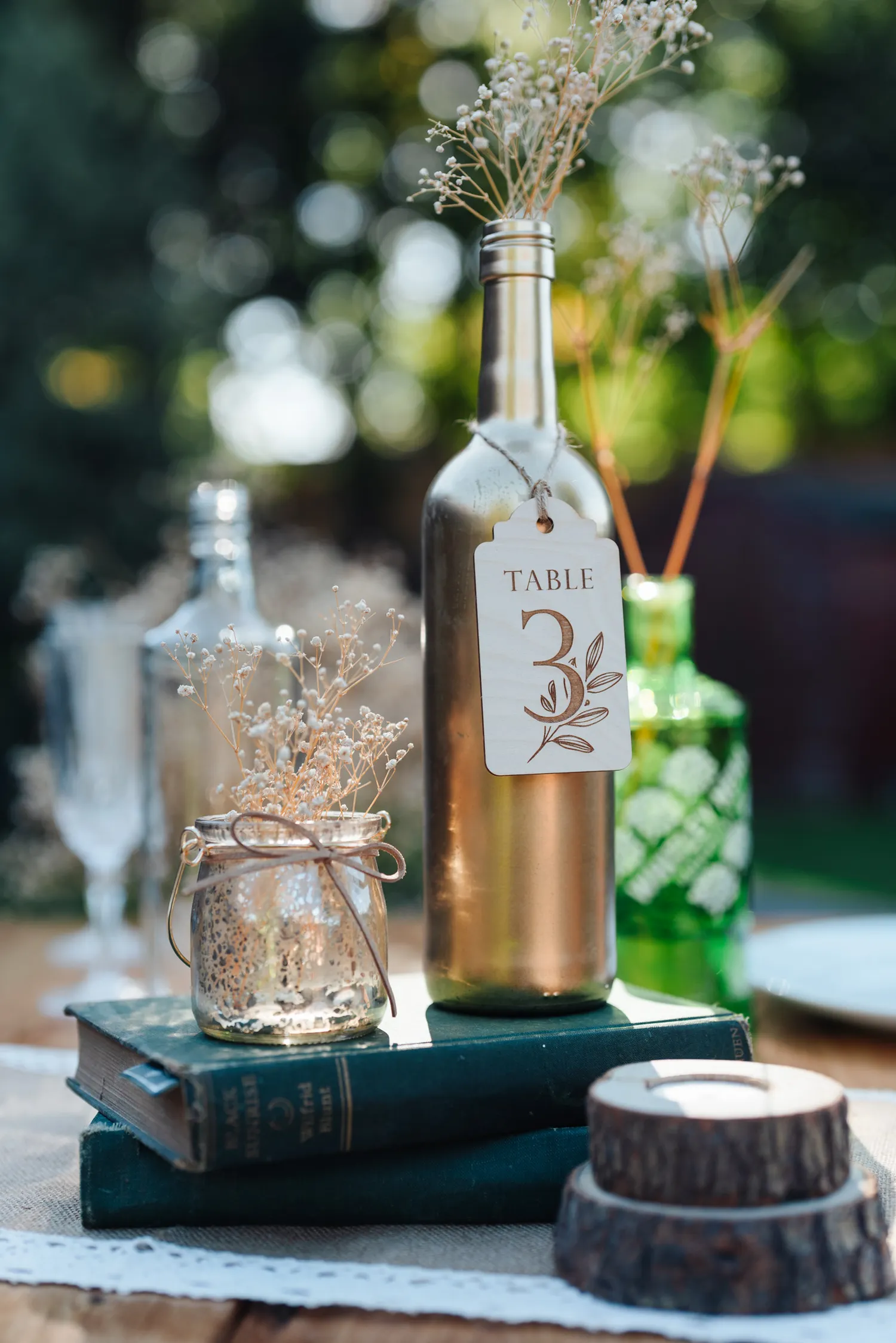 A0201968.webp Flower Design Bottle Table Numbers — personalised wedding table numbers