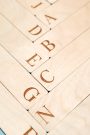 26-Piece A-Z Engraved Record Dividers — laser-engraved wooden vinyl record dividers