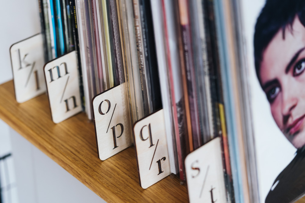 A-Z A–Z Vinyl Record Dividers separating vinyl records alphabetically