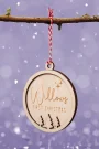 Child's First Christmas Bauble — personalised wooden Christmas bauble