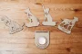 oak pet remembrance candle holder with tealight in lifestyle setting