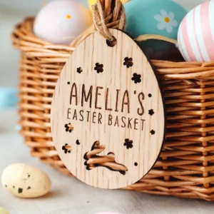 Egg Hunt Easter Basket Tag — personalised Easter basket name tag