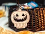 Pumpkin Boo Basket Tag laser-engraved on wood