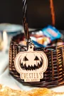 Pumpkin Boo Basket Tag with custom name detail