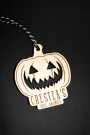 Pumpkin Boo Basket Tag tied to a Halloween treat basket