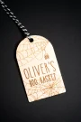 Alternative view of the spider's web boo basket tag