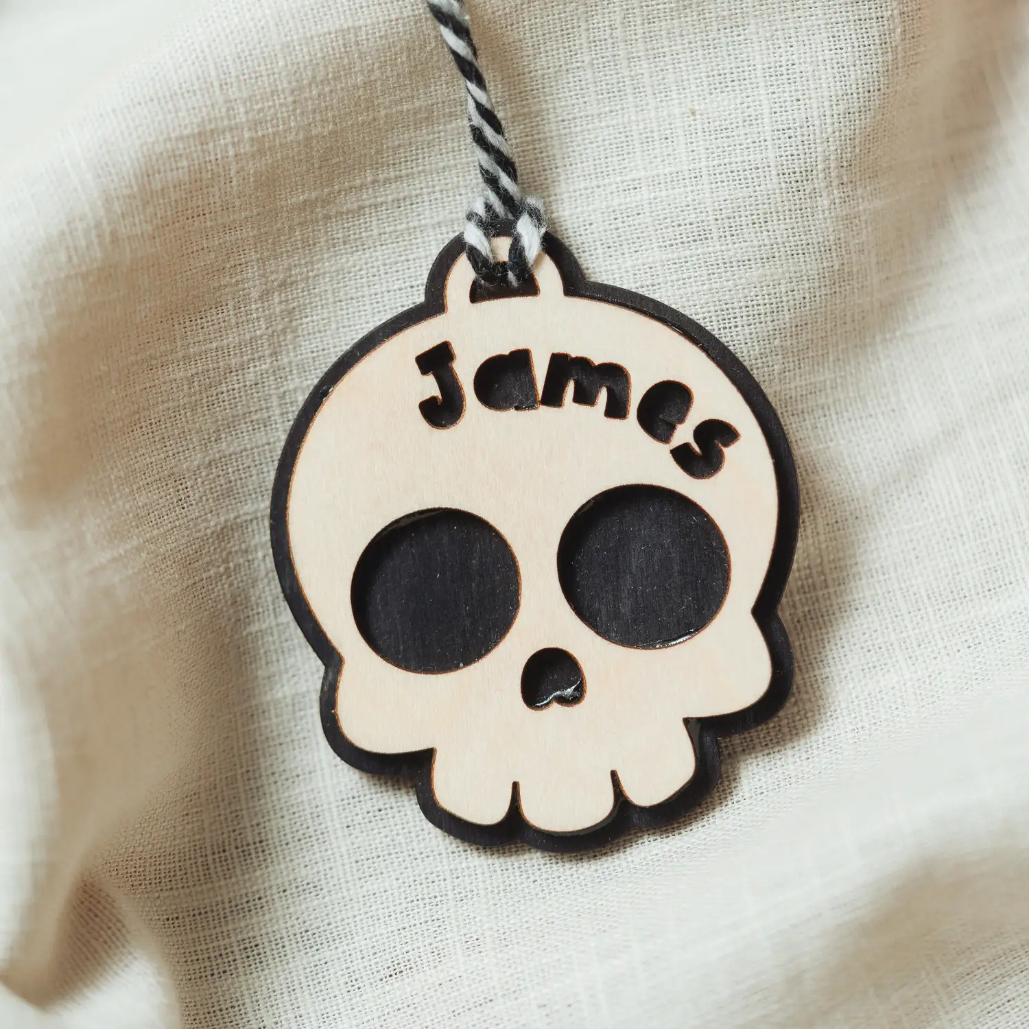 Skull Boo Basket Tag — personalised Halloween boo basket tag