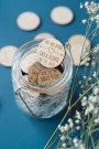 Boho Love Heart Drink Tokens — personalised wooden wedding drink tokens