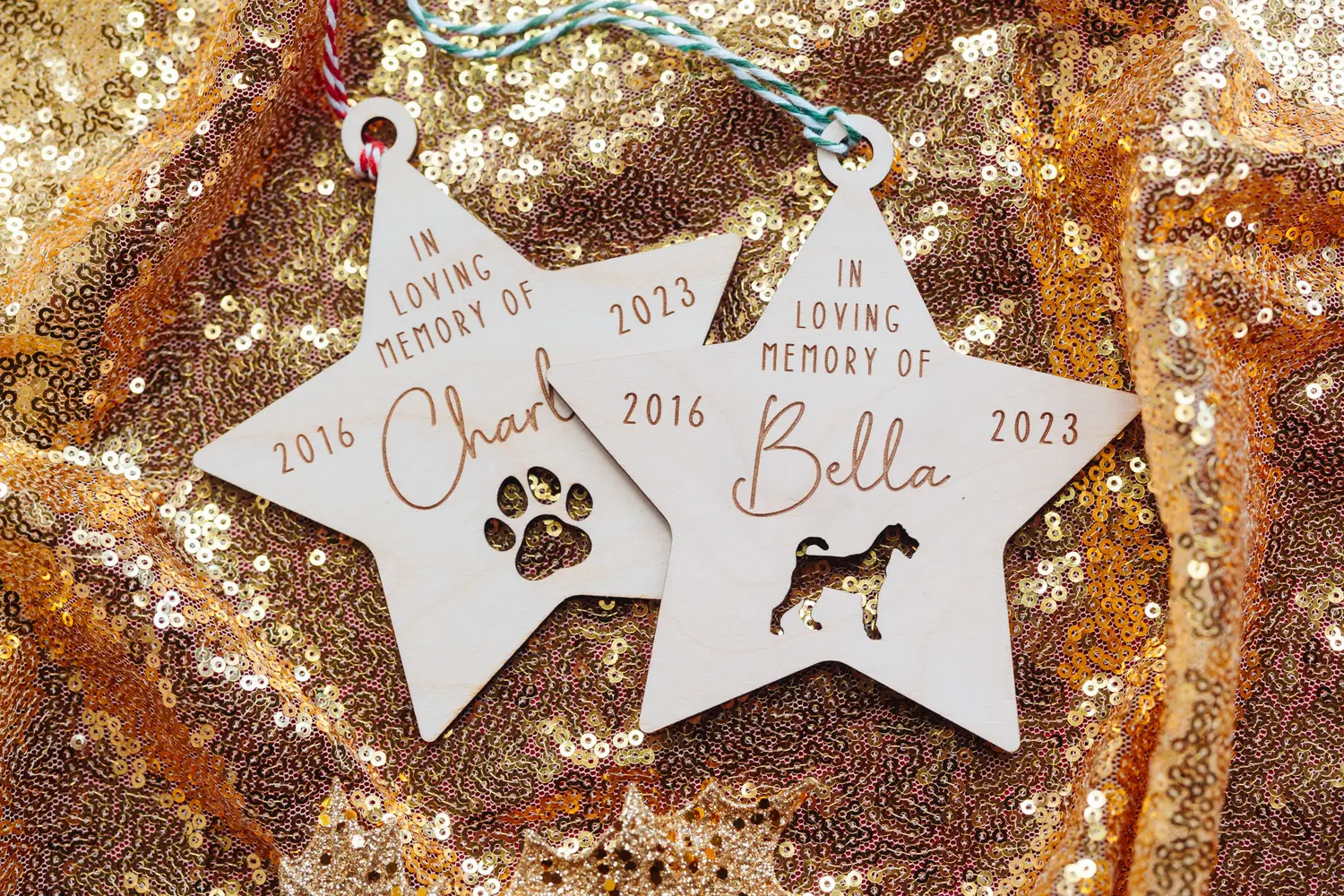 A0307861.webp pet memorial Christmas bauble lying flat on a white background