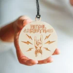 Heavy Metal Christmas Bauble — personalised wooden Christmas bauble