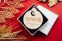 Alternative view of the baby's first christmas moon & star bauble