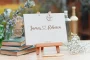 Laser-engraved wooden cover of the love heart wedding guest book