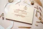 Detail of the natural wood grain on the alternative rustic floral guest book