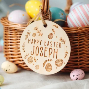 Easter Hunt Basket Name Tag — personalised Easter basket name tag