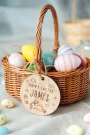 Easter Basket Name Tag 5 Personalised wooden easter basket name tag with child's name