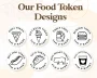 personalised wooden CluckingBelle Designs product — personalised food tokens for weddings events