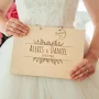 Alternative Rustic Floral Guest Book — personalised wooden wedding guest book