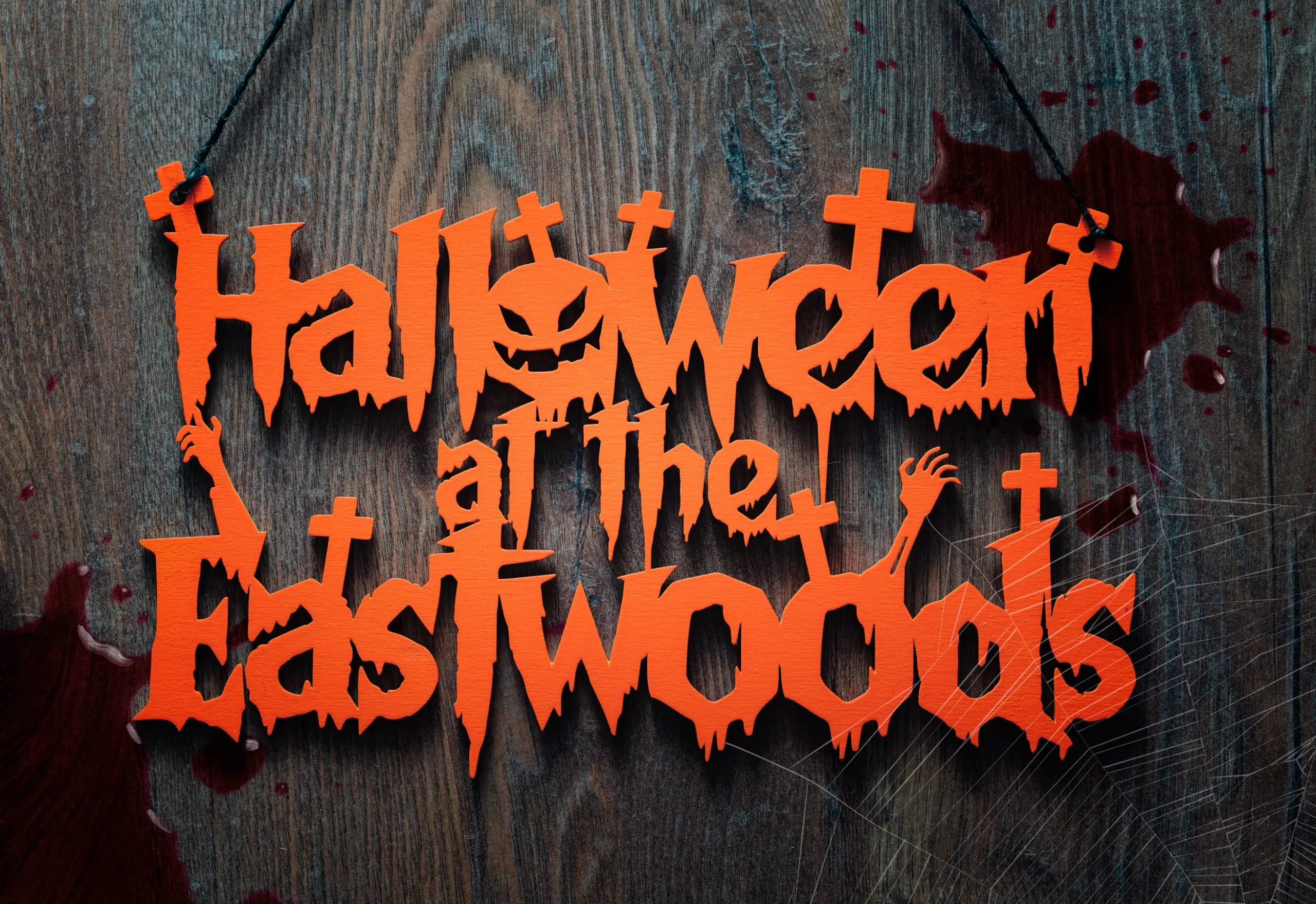 Spooky Halloween Sign with spooky Halloween design