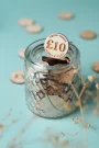 Close-up detail of cash value drink tokens