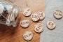 Set of cash value drink tokens for wedding guests