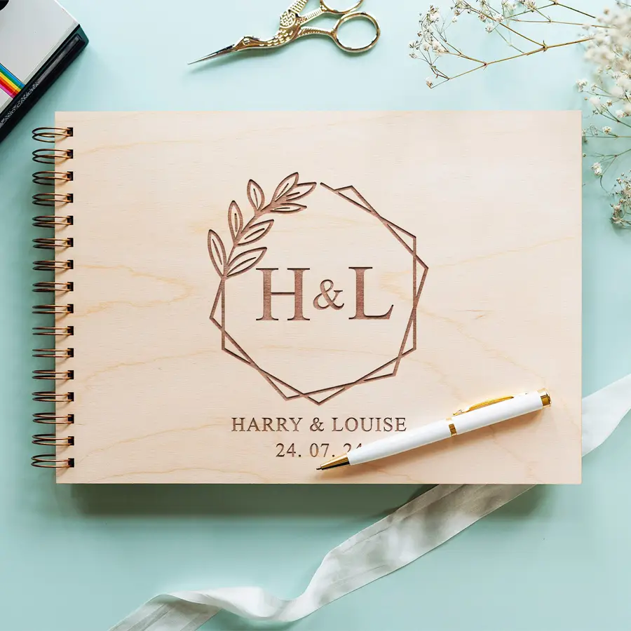 Monogram Wedding Guest Book 1 Monogram Guestbook